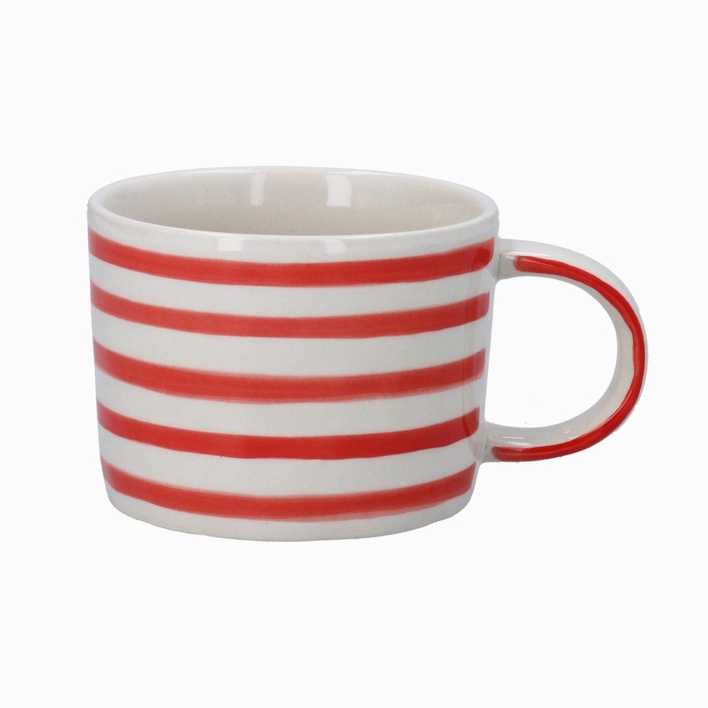 Candy Stripe Stoneware Mug
