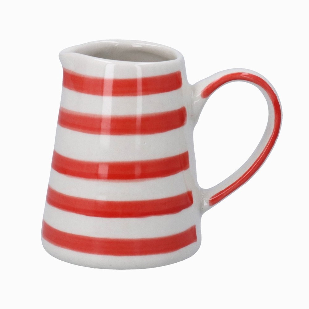 Candy Stripe Stoneware Mini Jug
