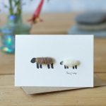 Mini Brown & White Sheep Card