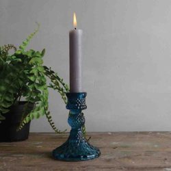 Glass Candlestick Harlequin (Assorted)